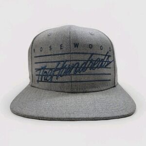 The‎ Hundreds Hat Rosewood 5 Bar Embroidered Snapback Cap Heather Gray Blue
